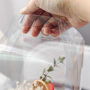 50PCS Portable Pastry Boxes Portable Cake Box Paper Cookie Boxes Sandwich Box - S-Transparent+White inner tray