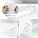 50PCS Portable Pastry Boxes Portable Cake Box Paper Cookie Boxes Sandwich Box - L-Transparent+White inner tray