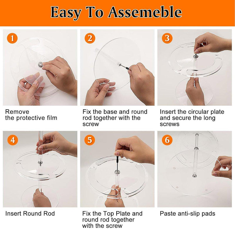 360 Degree Rotating Eyeglasses Display Stand Desktop Holder Organizer Glasses Storage - 1-Layer