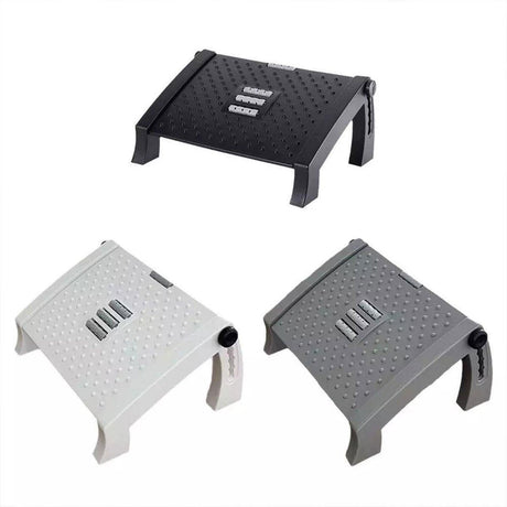 1PC Adjustable Office Foot Rest Pedal Stool Sofa Leg Support for Home or Desk Use - White