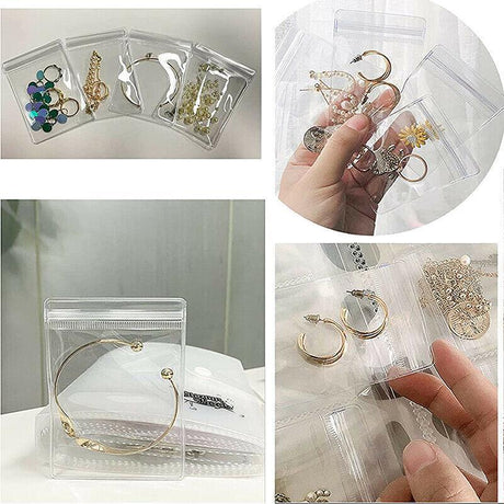30X Transparent Jewelry Storage Book Small Plastic Gifts Reclosable Jewelry Bags