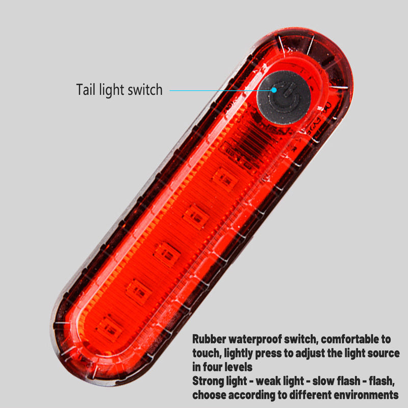 2PCS Bike Rear Tail Light USB Rechargeable Cycling Flashers Blinking