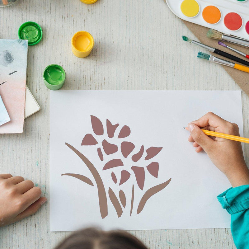 60X Flower Painting Stencils on Wood Canvas Reusable Stencil Art Template Fabric