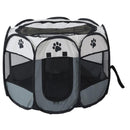 8 Panel Pet Tent Playpen Dog Cat Play Pen Bags Kennel Portable Puppy Crate - L (91X91X58CM)