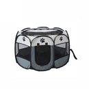 8 Panel Pet Tent Playpen Dog Cat Play Pen Bags Kennel Portable Puppy Crate - L (91X91X58CM)