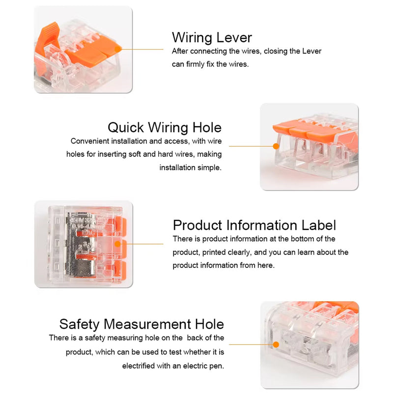 76pcs Terminal Blocks Home Decoration Wire Connectors Branch Terminal Blocks