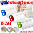 3X Toothpaste Squeezer Bathroom Tube Easy Stand Dispenser Rolling Holder Seat