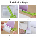 3X Toothpaste Squeezer Bathroom Tube Easy Stand Dispenser Rolling Holder Seat