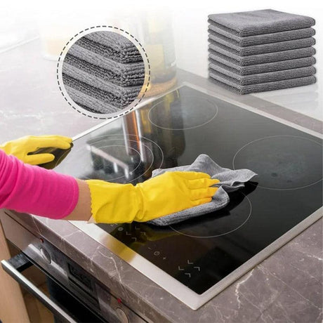 50pcs Microfibre Cleaning Cloths Household Car Dusting Wipes Reusable Soft Towel