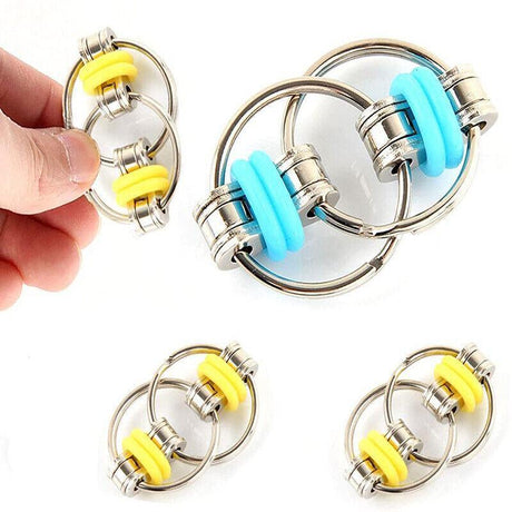 1X Flippy Bike Chain Fidget Toy Stress Relief Sensory - Red