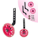12–20 Inch Bike Training Wheels Flashing PVC Silent Stabilizer Auxiliary Support - Red
