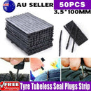 50× Tyre Repair Plugs Car Tire Puncture Recovery Tyre Tubeless Seal Plugs Strip