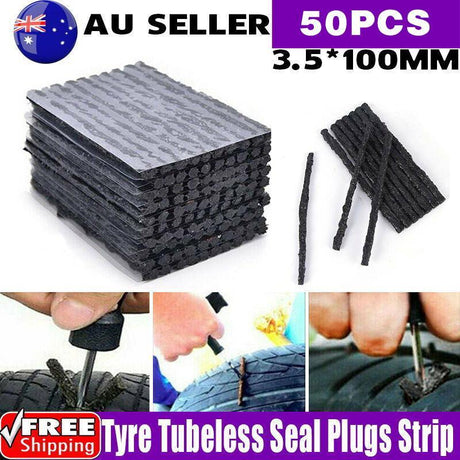 50× Tyre Repair Plugs Car Tire Puncture Recovery Tyre Tubeless Seal Plugs Strip