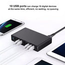 60W 10 Port USB Charger Multi Port AC Adapter Travel Wall Hub Charging Station