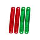 4PCS Marine LED Navigation Strip Lights Red and Green Waterproof 12–24V Compatible