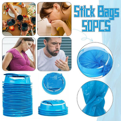50X Leakproof Vomit Bags for Travel and Emergency Use