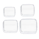 4pcs Durable PVC Cosmetic Bags Easy to Clean Multiple Sizes and Colours 9 Shades - 4pcs-Barbie-Pink