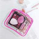 4pcs Durable PVC Cosmetic Bags Easy to Clean Multiple Sizes and Colours 9 Shades - 4pcs-Green