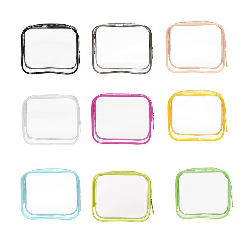 4pcs Durable PVC Cosmetic Bags Easy to Clean Multiple Sizes and Colours 9 Shades - 4pcs-White