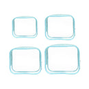 4pcs Durable PVC Cosmetic Bags Easy to Clean Multiple Sizes and Colours 9 Shades - 4pcs-Yellow