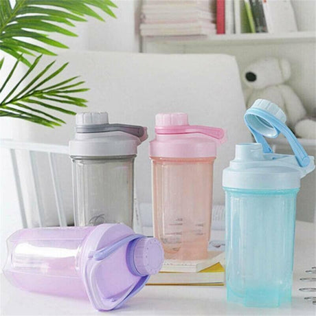500ml Protein Powder Shake Ball Bottle Sport Mixer Shaker Mixing Drinking Cup - Pink