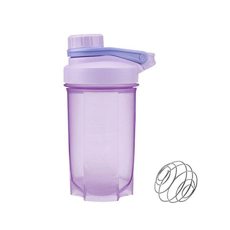 500ml Protein Powder Shake Ball Bottle Sport Mixer Shaker Mixing Drinking Cup - Purple