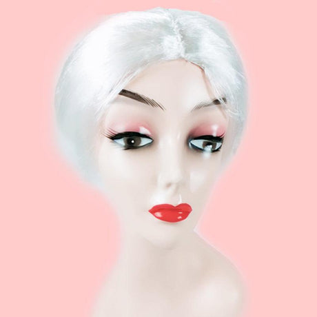 1X Grandma Wig Old Lady Woman White Granny Mother Dress Up Costume Party