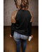 Azura Exchange Sequin Shoulder Long Sleeve Top