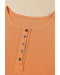 Azura Exchange Waffle Knit Henley Top - S
