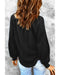 Azura Exchange Puff Sleeve Waffle Knit Top - L