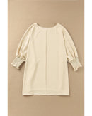 Azura Exchange Smocked Wrist Shift Top - M