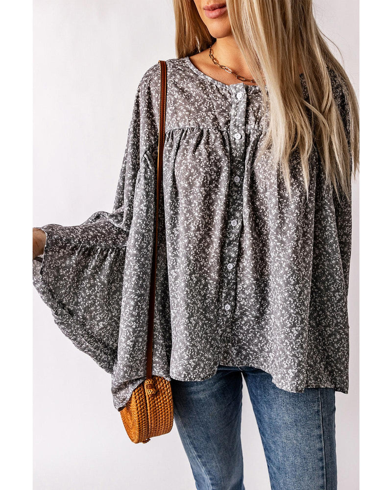 Azura Exchange Kimono Sleeve Ruched Blouse