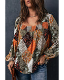 Azura Exchange Mixed Print Blouse - M