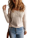 Azura Exchange Lace Crochet V Neck Long Sleeve Top - XL