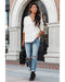 Azura Exchange Waffle Knit Half Button Henley Top