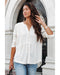 Azura Exchange Waffle Knit Half Button Henley Top
