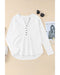 Azura Exchange Waffle Knit Half Button Henley Top