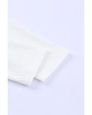 Azura Exchange Waffle Knit Half Button Henley Top