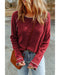 Azura Exchange Textured Round Neck Long Sleeve Top - S