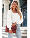 Azura Exchange Ribbed Knit Puff Sleeve Top - L