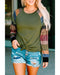 Azura Exchange Long Sleeves Green Pullover Top - 2XL