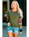 Azura Exchange Long Sleeves Green Pullover Top - 2XL