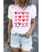 Azura Exchange Hearts Letter Print Short Sleeve T-shirt