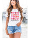 Azura Exchange Hearts Letter Print Short Sleeve T-shirt