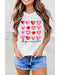 Azura Exchange Hearts Letter Print Short Sleeve T-shirt