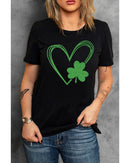 Azura Exchange Heart Print Short Sleeve Tee