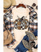 Azura Exchange Thankful Pumpkin Plaid Print Graphic Tee - M