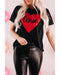 Azura Exchange Heart Shaped Glitter Print T-Shirt