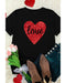 Azura Exchange Heart Shaped Glitter Print T-Shirt