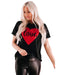Azura Exchange Heart Shaped Glitter Print T-Shirt